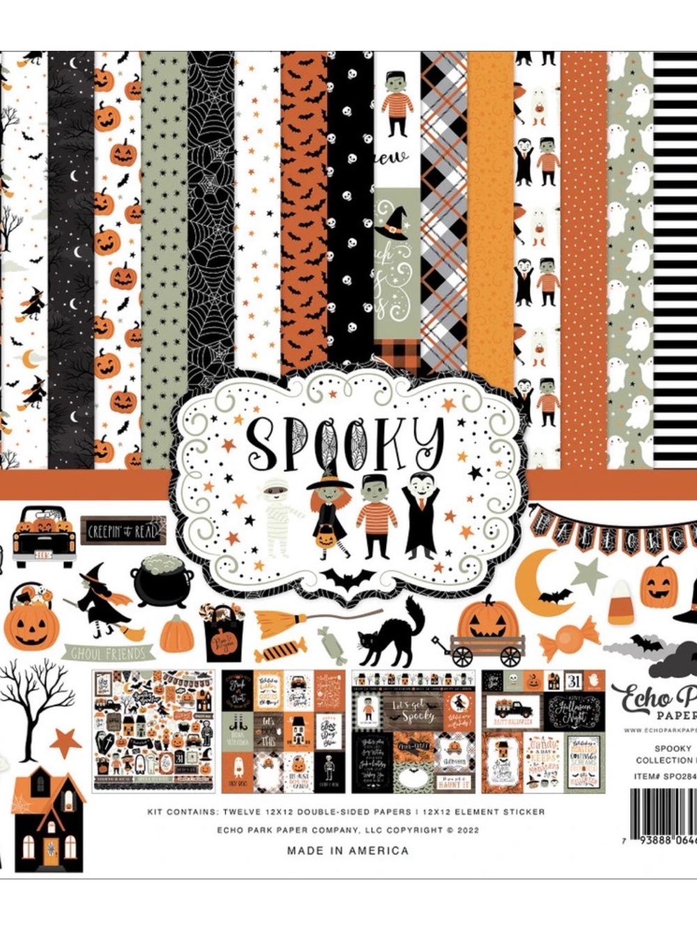 Echo Park "Spooky" 12x12 Halloween Paper & Sticker Kit 🎃
